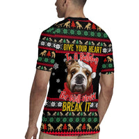 Give Your Heart Bulldog Christmas Rugby Jersey Xmas Holiday Patterns - Wonder Print Shop