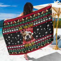 Give Your Heart Bulldog Christmas Sarong Xmas Holiday Patterns - Wonder Print Shop