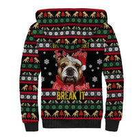 Give Your Heart Bulldog Christmas Sherpa Hoodie Xmas Holiday Patterns - Wonder Print Shop