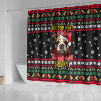 Give Your Heart Bulldog Christmas Shower Curtain Xmas Holiday Patterns - Wonder Print Shop