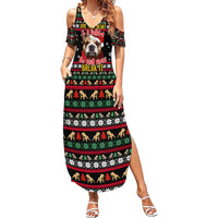 Give Your Heart Bulldog Christmas Summer Maxi Dress Xmas Holiday Patterns - Wonder Print Shop