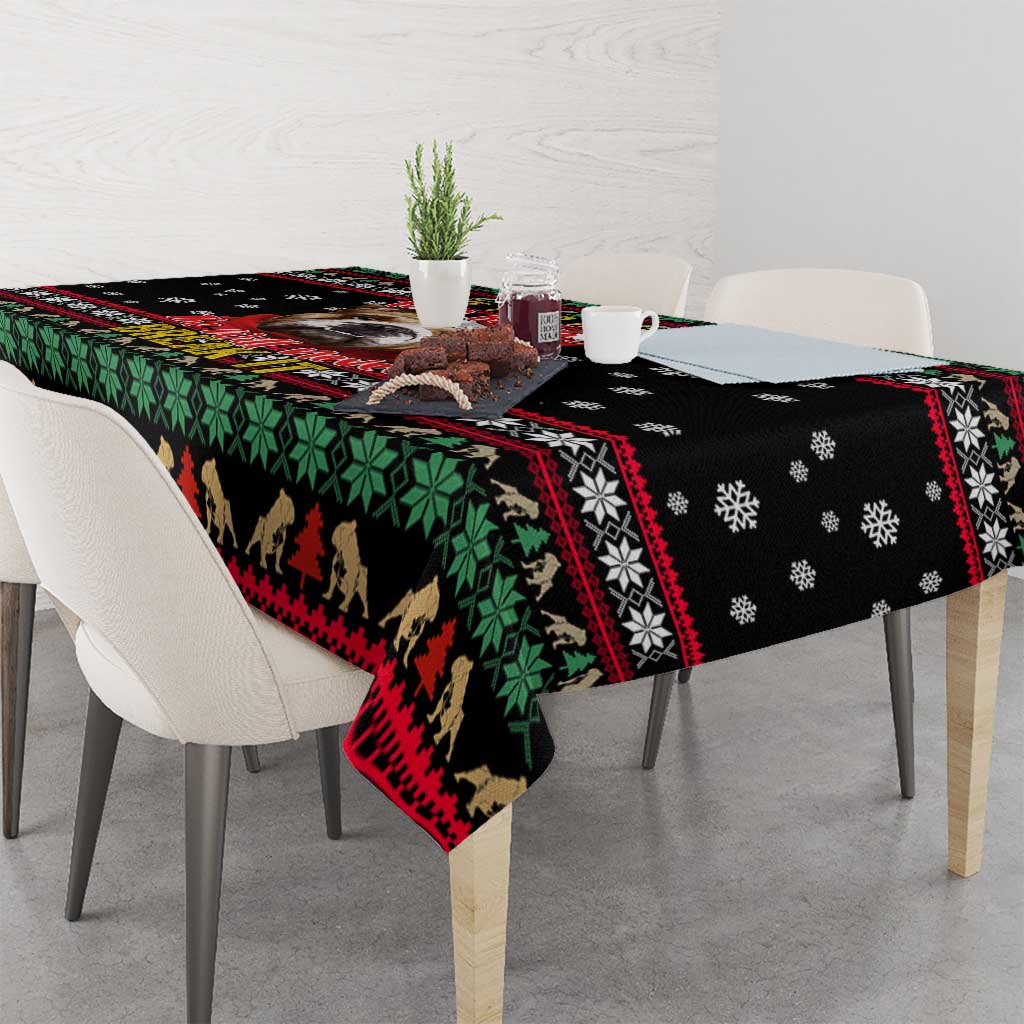 Give Your Heart Bulldog Christmas Tablecloth Xmas Holiday Patterns - Wonder Print Shop