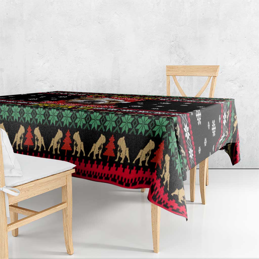 Give Your Heart Bulldog Christmas Tablecloth Xmas Holiday Patterns - Wonder Print Shop