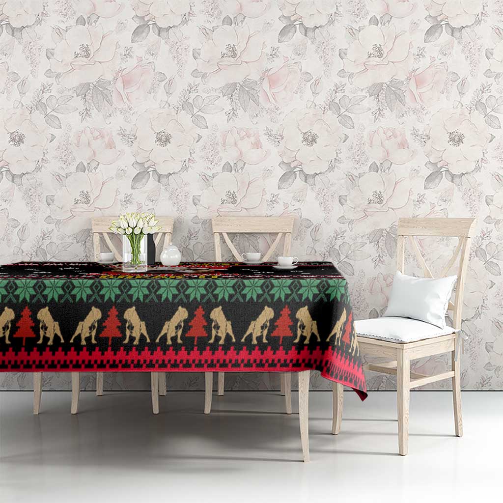 Give Your Heart Bulldog Christmas Tablecloth Xmas Holiday Patterns - Wonder Print Shop