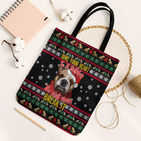 Give Your Heart Bulldog Christmas Tote Bag Xmas Holiday Patterns - Wonder Print Shop