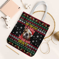 Give Your Heart Bulldog Christmas Tote Bag Xmas Holiday Patterns - Wonder Print Shop