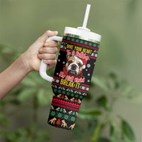 Give Your Heart Bulldog Christmas Tumbler With Handle Xmas Holiday Patterns - Wonder Print Shop