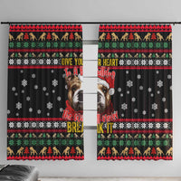 Give Your Heart Bulldog Christmas Window Curtain Xmas Holiday Patterns - Wonder Print Shop