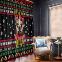 Give Your Heart Bulldog Christmas Window Curtain Xmas Holiday Patterns - Wonder Print Shop