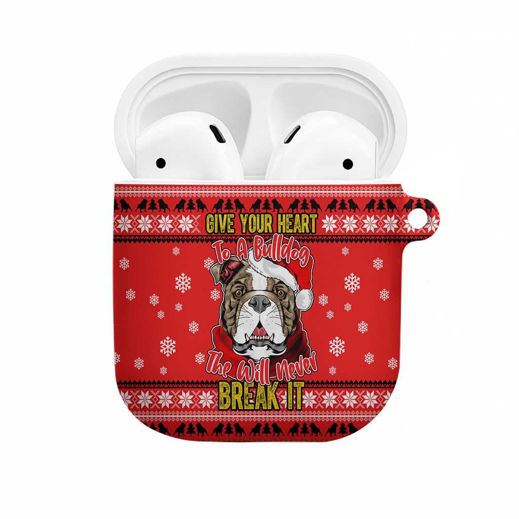 Give Your Heart Pitbull Dog Christmas AirPods Case Xmas Holiday Patterns - Wonder Print Shop