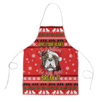 Give Your Heart Pitbull Dog Christmas Apron Xmas Holiday Patterns - Wonder Print Shop
