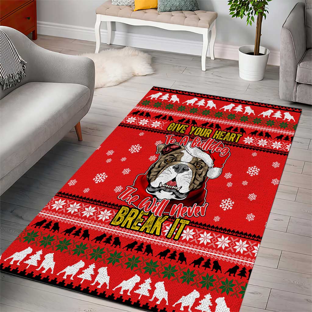 Give Your Heart Pitbull Dog Christmas Area Rug Xmas Holiday Patterns - Wonder Print Shop
