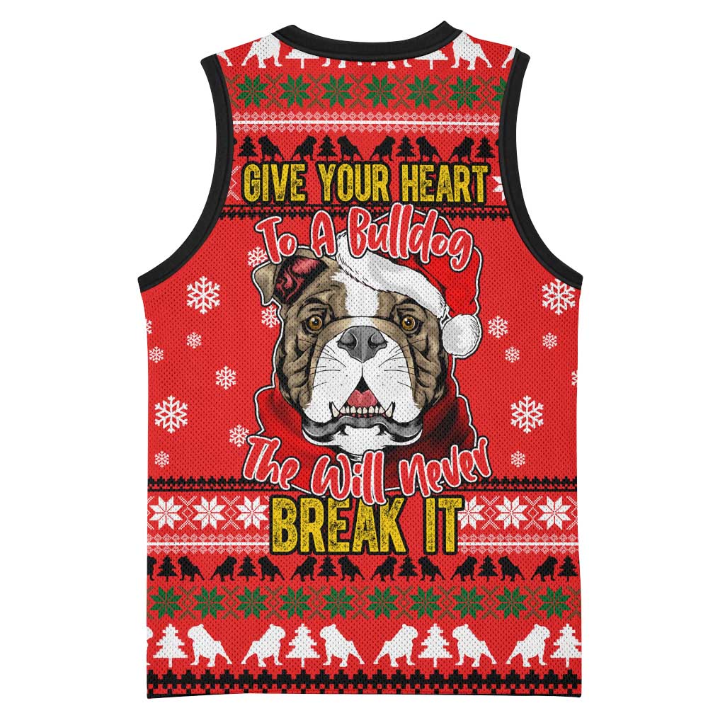 Give Your Heart Pitbull Dog Christmas Basketball Jersey Xmas Holiday Patterns - Wonder Print Shop