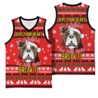 Give Your Heart Pitbull Dog Christmas Basketball Jersey Xmas Holiday Patterns - Wonder Print Shop