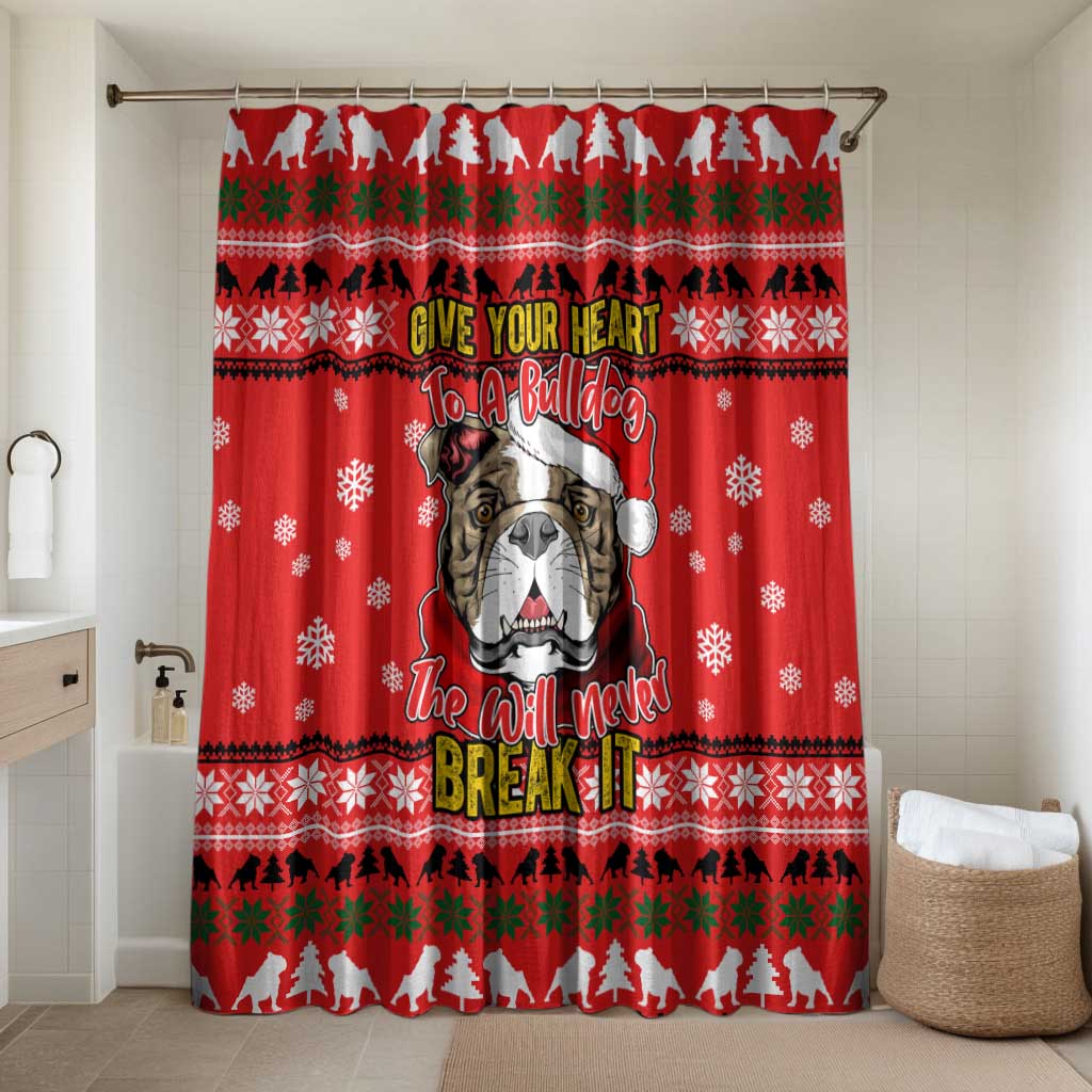 Give Your Heart Pitbull Dog Christmas Bathroom Set Xmas Holiday Patterns - Wonder Print Shop