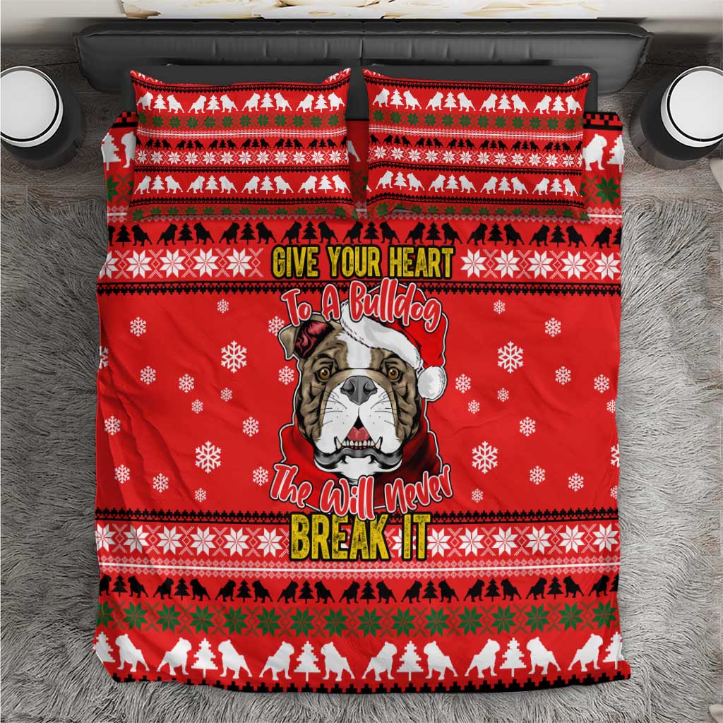 Give Your Heart Pitbull Dog Christmas Bedding Set Xmas Holiday Patterns - Wonder Print Shop