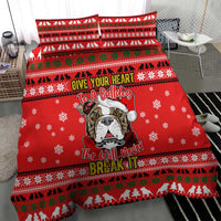 Give Your Heart Pitbull Dog Christmas Bedding Set Xmas Holiday Patterns - Wonder Print Shop