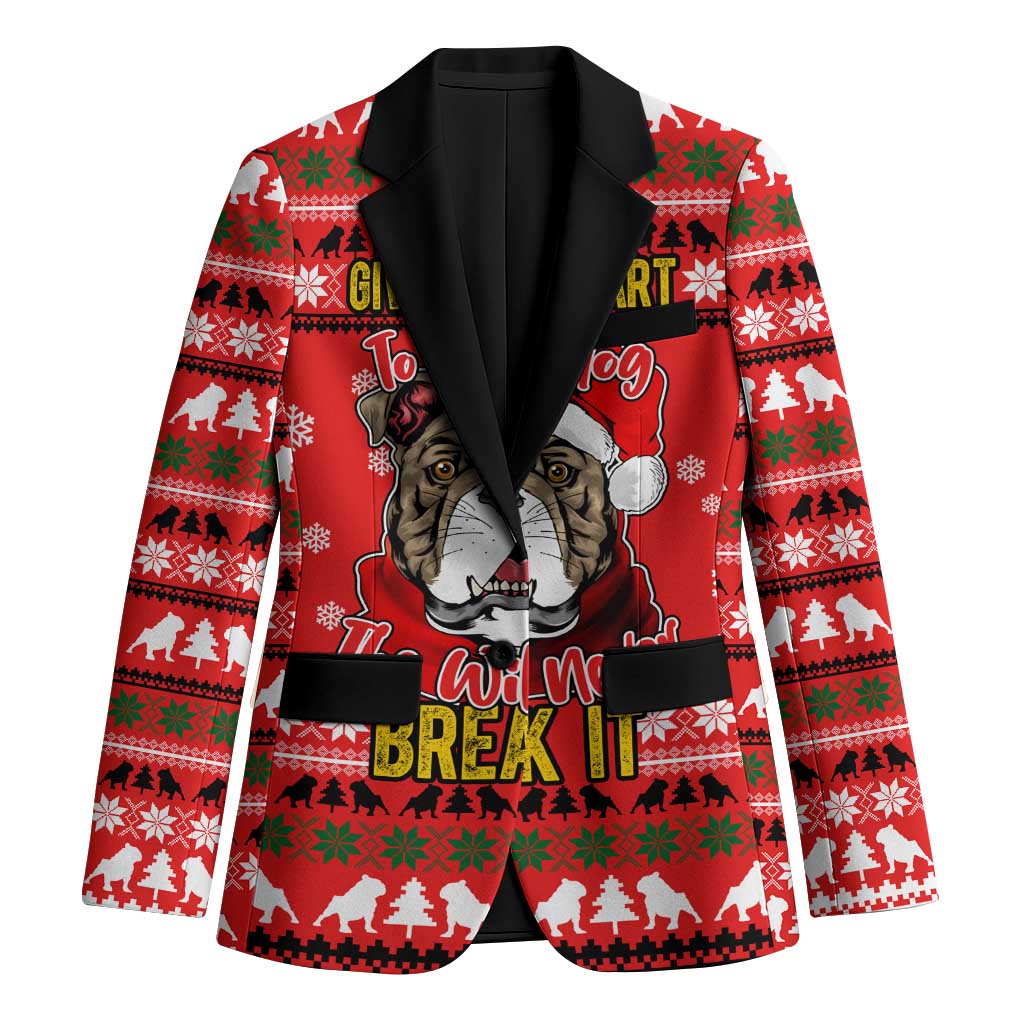 Give Your Heart Pitbull Dog Christmas Blazer Xmas Holiday Patterns - Wonder Print Shop