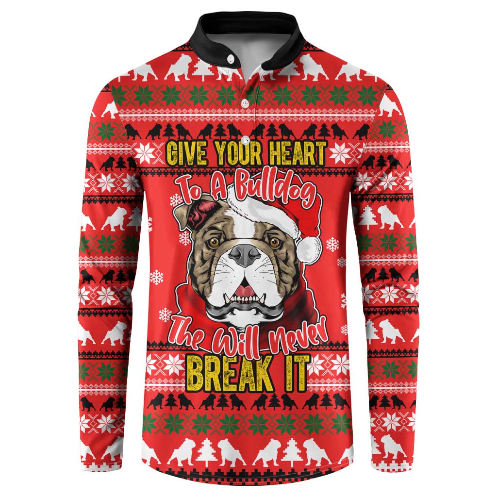 Give Your Heart Pitbull Dog Christmas Button Sweatshirt Xmas Holiday Patterns - Wonder Print Shop