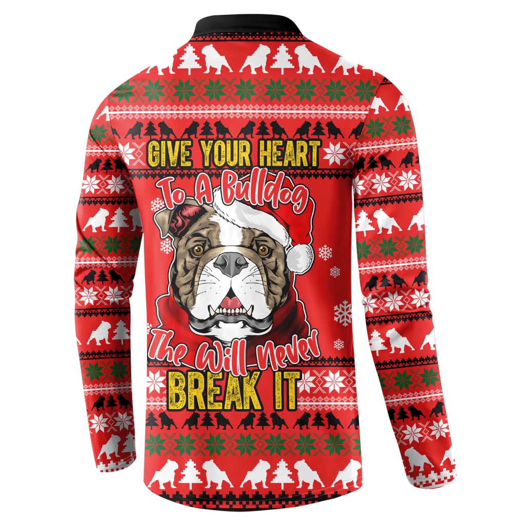 Give Your Heart Pitbull Dog Christmas Button Sweatshirt Xmas Holiday Patterns - Wonder Print Shop
