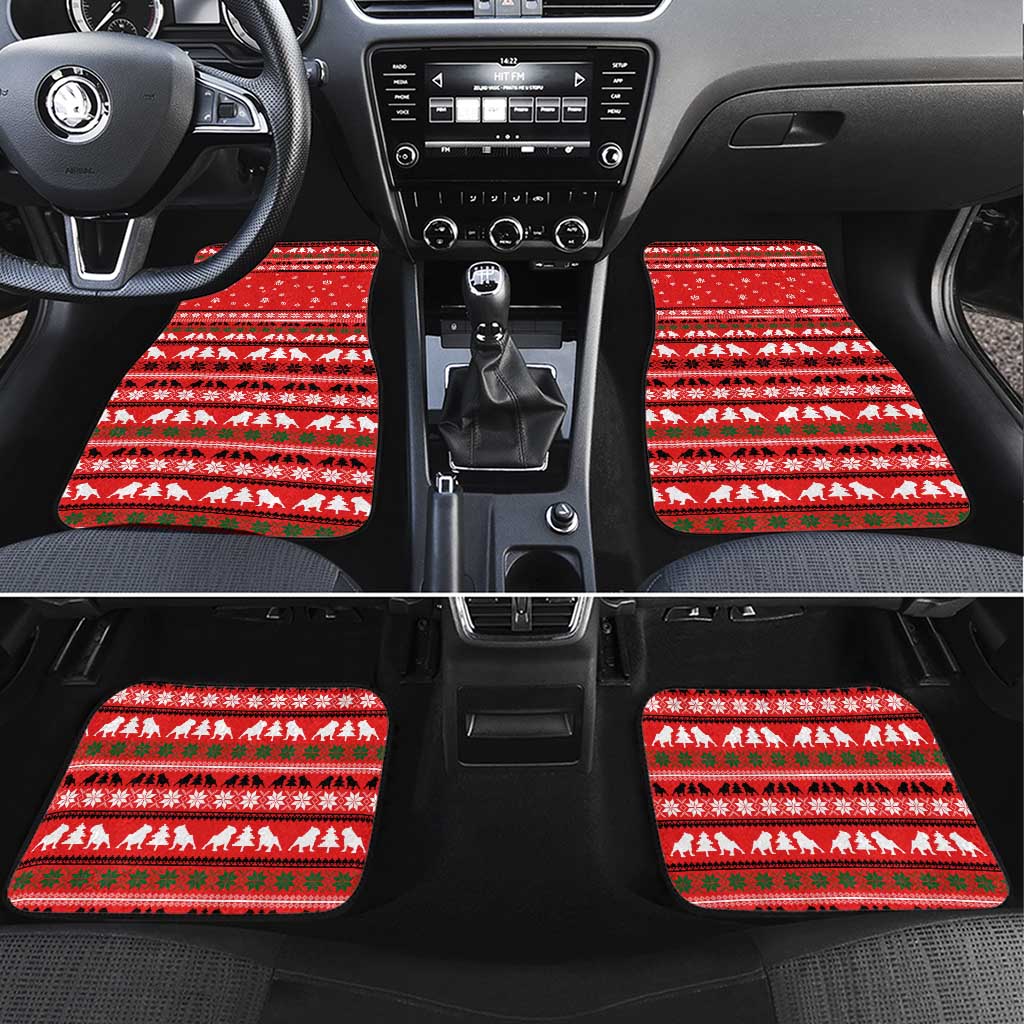 Give Your Heart Pitbull Dog Christmas Car Mats Xmas Holiday Patterns - Wonder Print Shop