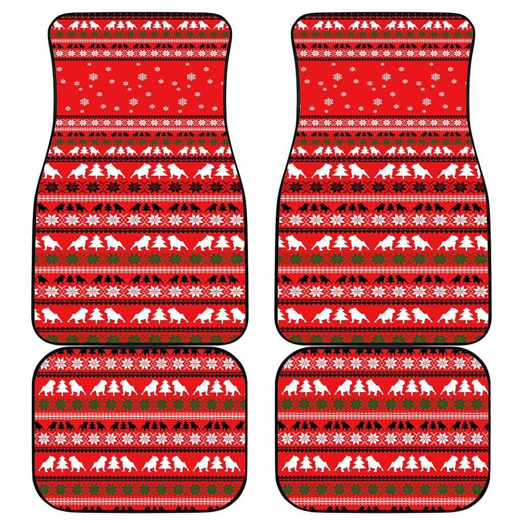 Give Your Heart Pitbull Dog Christmas Car Mats Xmas Holiday Patterns - Wonder Print Shop
