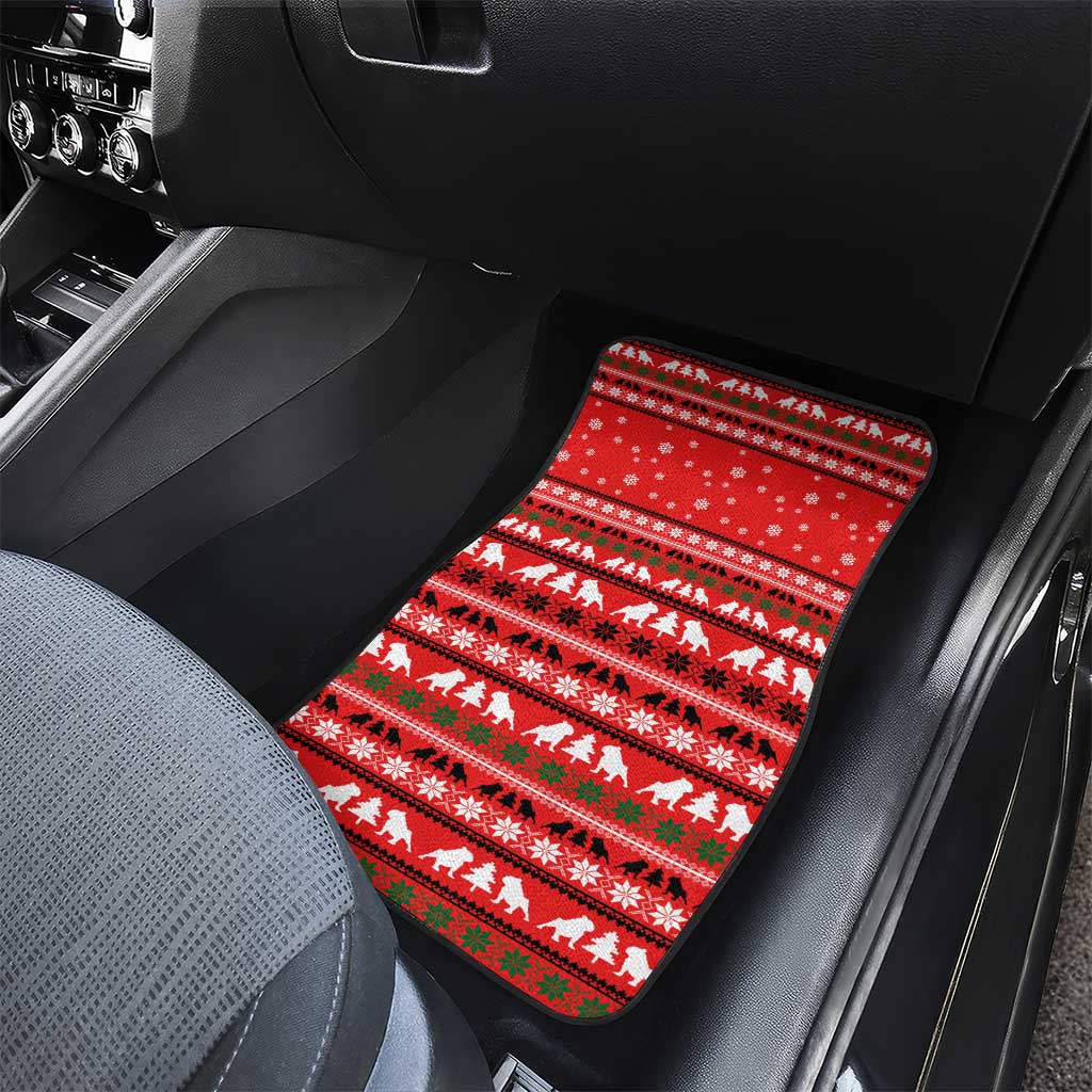 Give Your Heart Pitbull Dog Christmas Car Mats Xmas Holiday Patterns - Wonder Print Shop