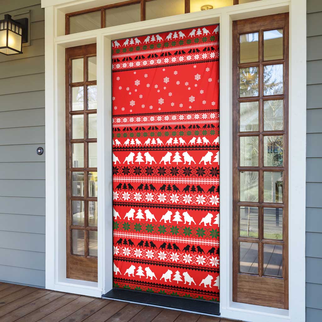 Give Your Heart Pitbull Dog Christmas Door Cover Xmas Holiday Patterns - Wonder Print Shop