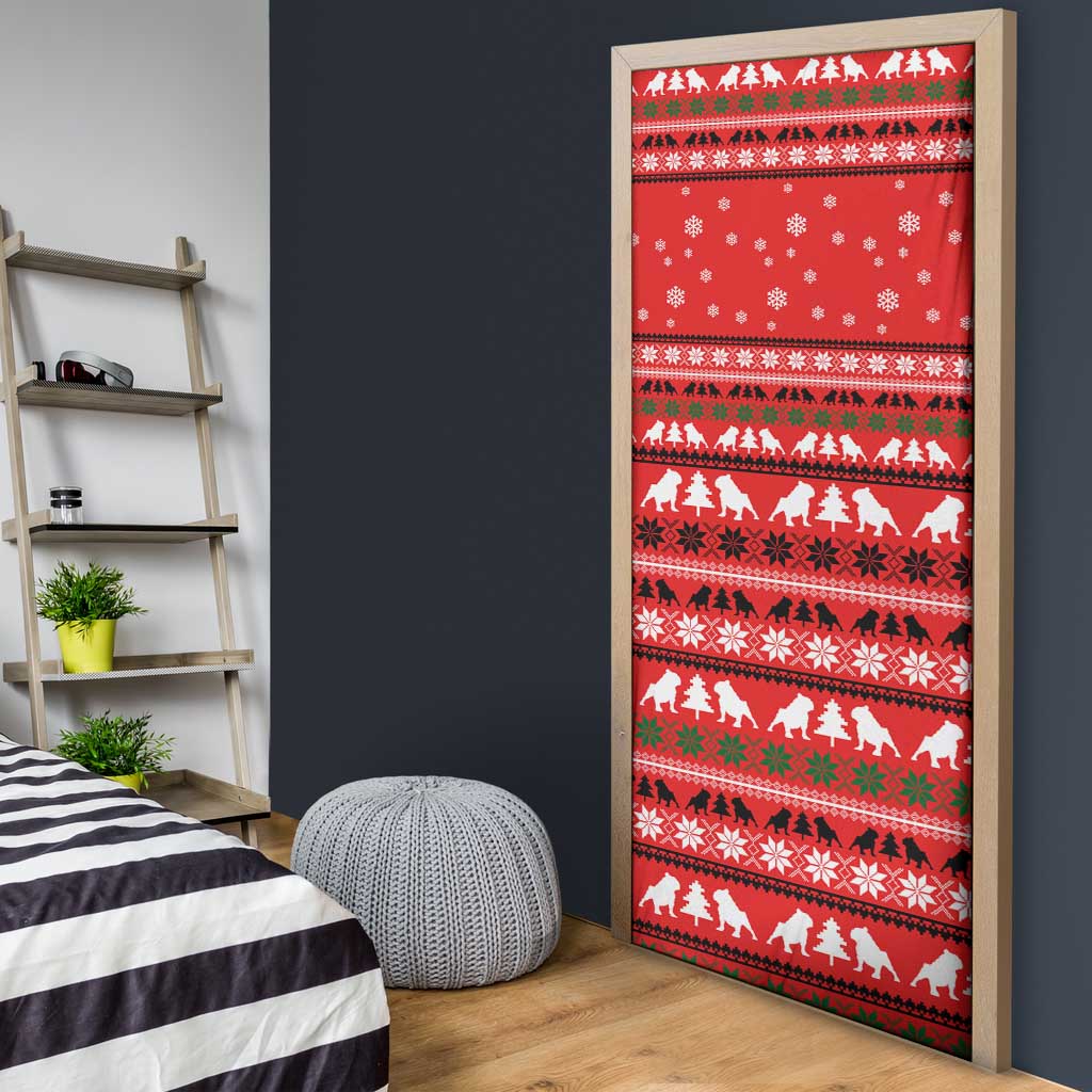 Give Your Heart Pitbull Dog Christmas Door Cover Xmas Holiday Patterns - Wonder Print Shop