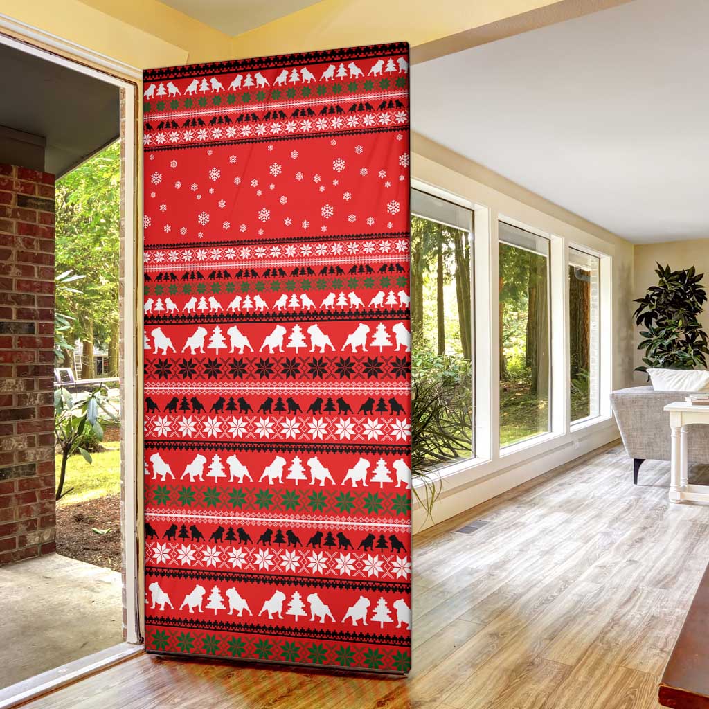 Give Your Heart Pitbull Dog Christmas Door Cover Xmas Holiday Patterns - Wonder Print Shop