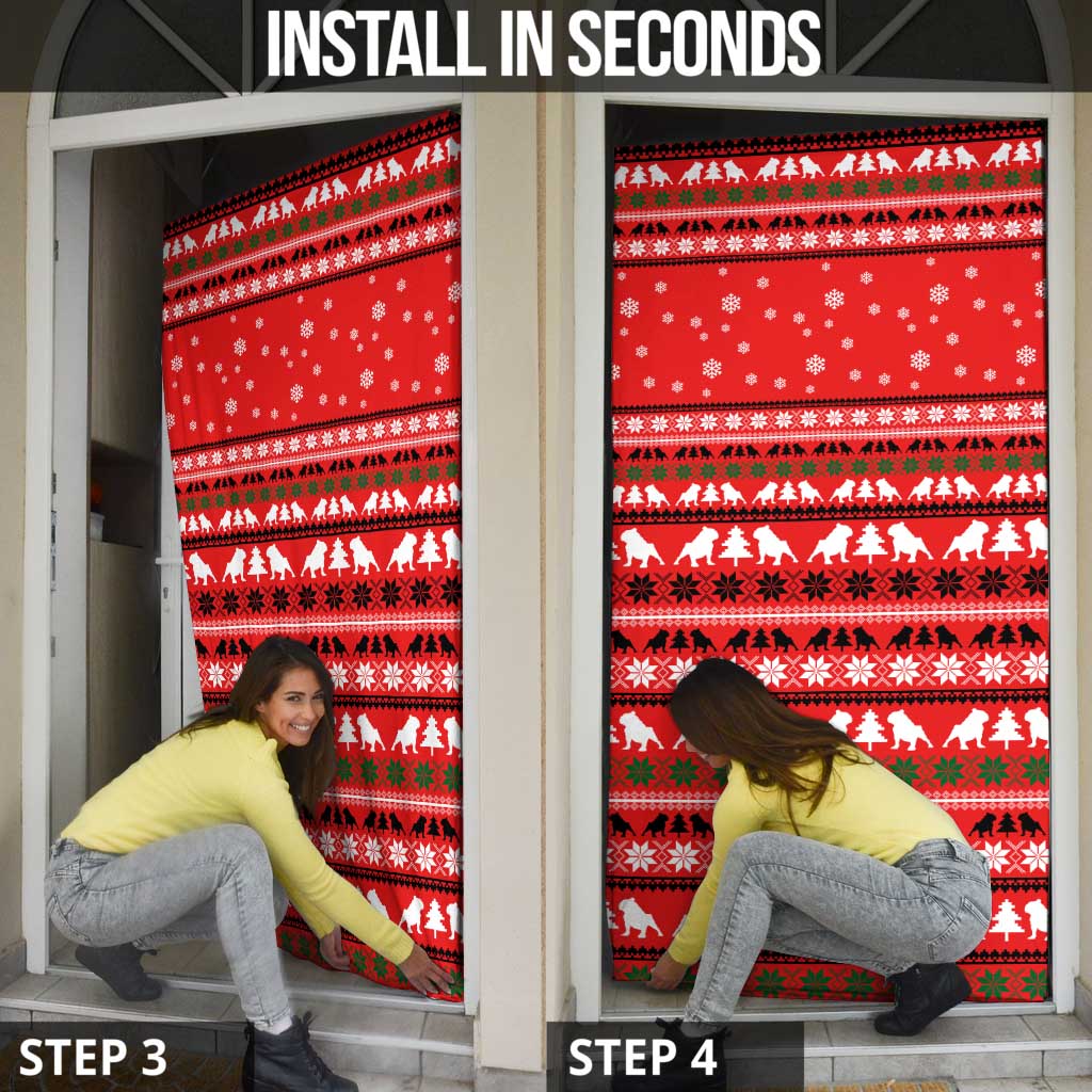 Give Your Heart Pitbull Dog Christmas Door Cover Xmas Holiday Patterns - Wonder Print Shop