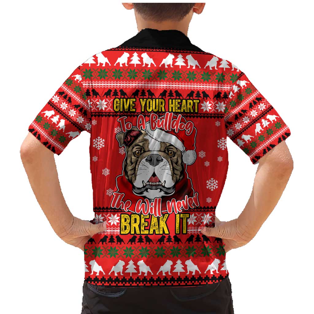 Give Your Heart Pitbull Dog Christmas Family Matching Mermaid Dress and Hawaiian Shirt Xmas Holiday Patterns - Wonder Print Shop