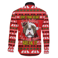 Give Your Heart Pitbull Dog Christmas Family Matching Mermaid Dress and Hawaiian Shirt Xmas Holiday Patterns - Wonder Print Shop