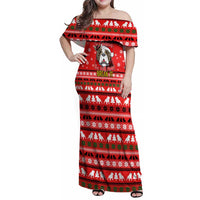 Give Your Heart Pitbull Dog Christmas Family Matching Off Shoulder Maxi Dress and Hawaiian Shirt Xmas Holiday Patterns - Wonder Print Shop