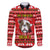 Give Your Heart Pitbull Dog Christmas Family Matching Off Shoulder Short Dress and Hawaiian Shirt Xmas Holiday Patterns - Wonder Print Shop