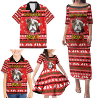 Give Your Heart Pitbull Dog Christmas Family Matching Puletasi and Hawaiian Shirt Xmas Holiday Patterns - Wonder Print Shop