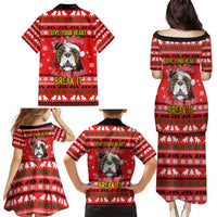 Give Your Heart Pitbull Dog Christmas Family Matching Puletasi and Hawaiian Shirt Xmas Holiday Patterns - Wonder Print Shop