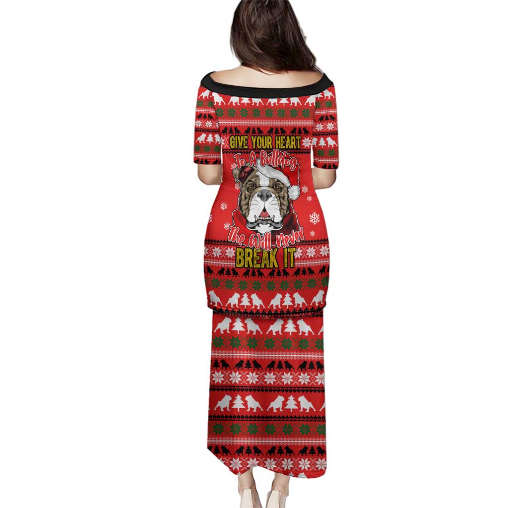 Give Your Heart Pitbull Dog Christmas Family Matching Puletasi and Hawaiian Shirt Xmas Holiday Patterns - Wonder Print Shop