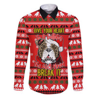 Give Your Heart Pitbull Dog Christmas Family Matching Summer Maxi Dress and Hawaiian Shirt Xmas Holiday Patterns - Wonder Print Shop