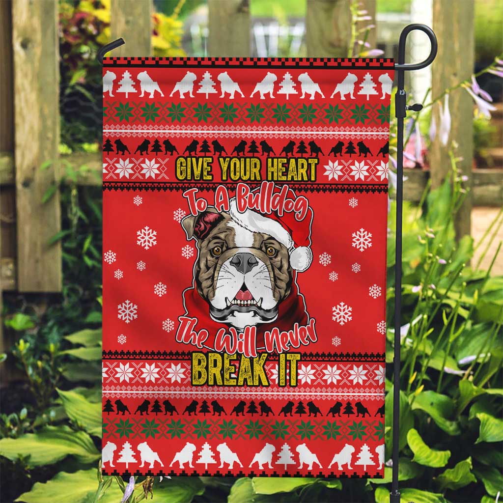 Give Your Heart Pitbull Dog Christmas Garden Flag Xmas Holiday Patterns - Wonder Print Shop