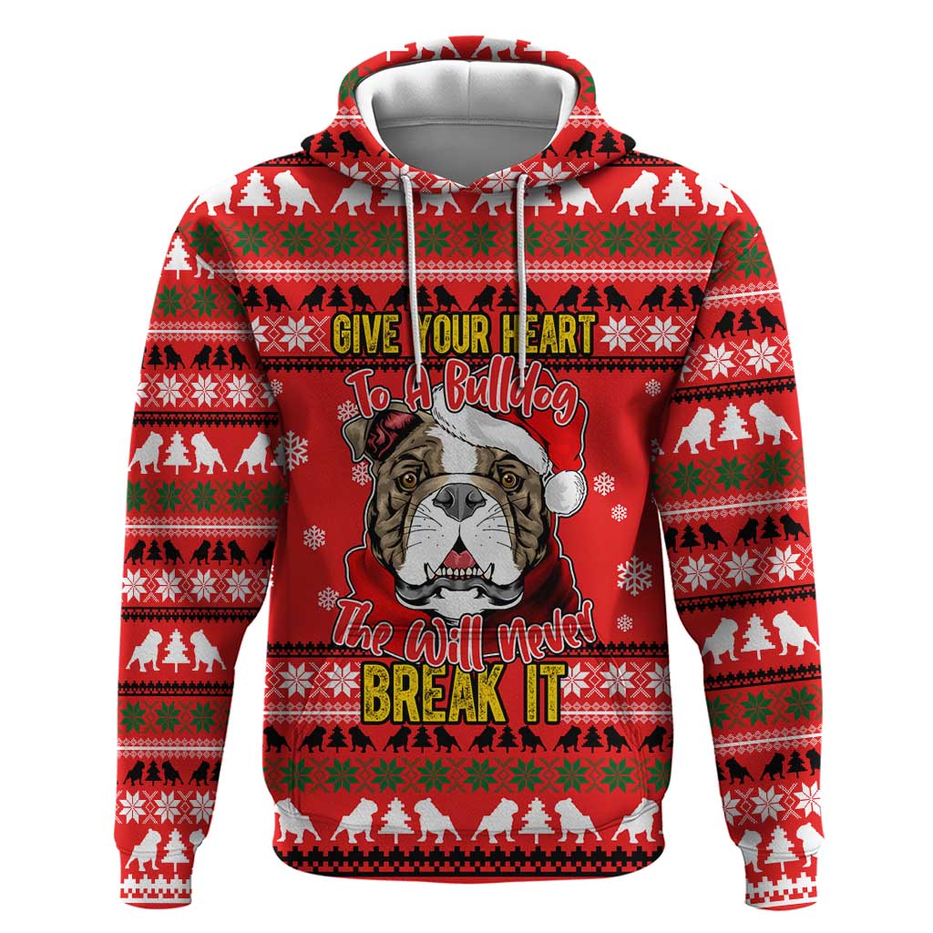 Give Your Heart Pitbull Dog Christmas Hoodie Xmas Holiday Patterns - Wonder Print Shop