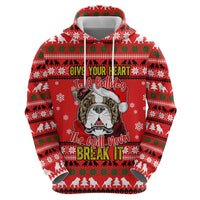 Give Your Heart Pitbull Dog Christmas Hoodie Xmas Holiday Patterns - Wonder Print Shop