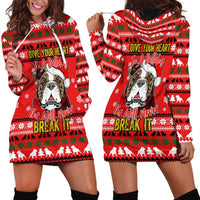 Give Your Heart Pitbull Dog Christmas Hoodie Dress Xmas Holiday Patterns - Wonder Print Shop