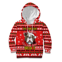 Give Your Heart Pitbull Dog Christmas Kid Hoodie Xmas Holiday Patterns - Wonder Print Shop