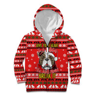 Give Your Heart Pitbull Dog Christmas Kid Hoodie Xmas Holiday Patterns - Wonder Print Shop