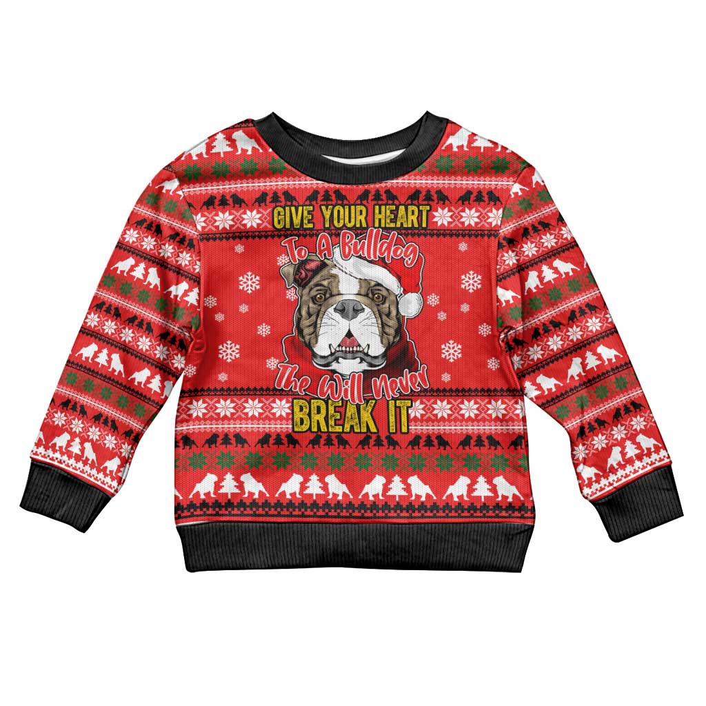 Give Your Heart Pitbull Dog Christmas Kid Ugly Christmas Sweater Xmas Holiday Patterns - Wonder Print Shop