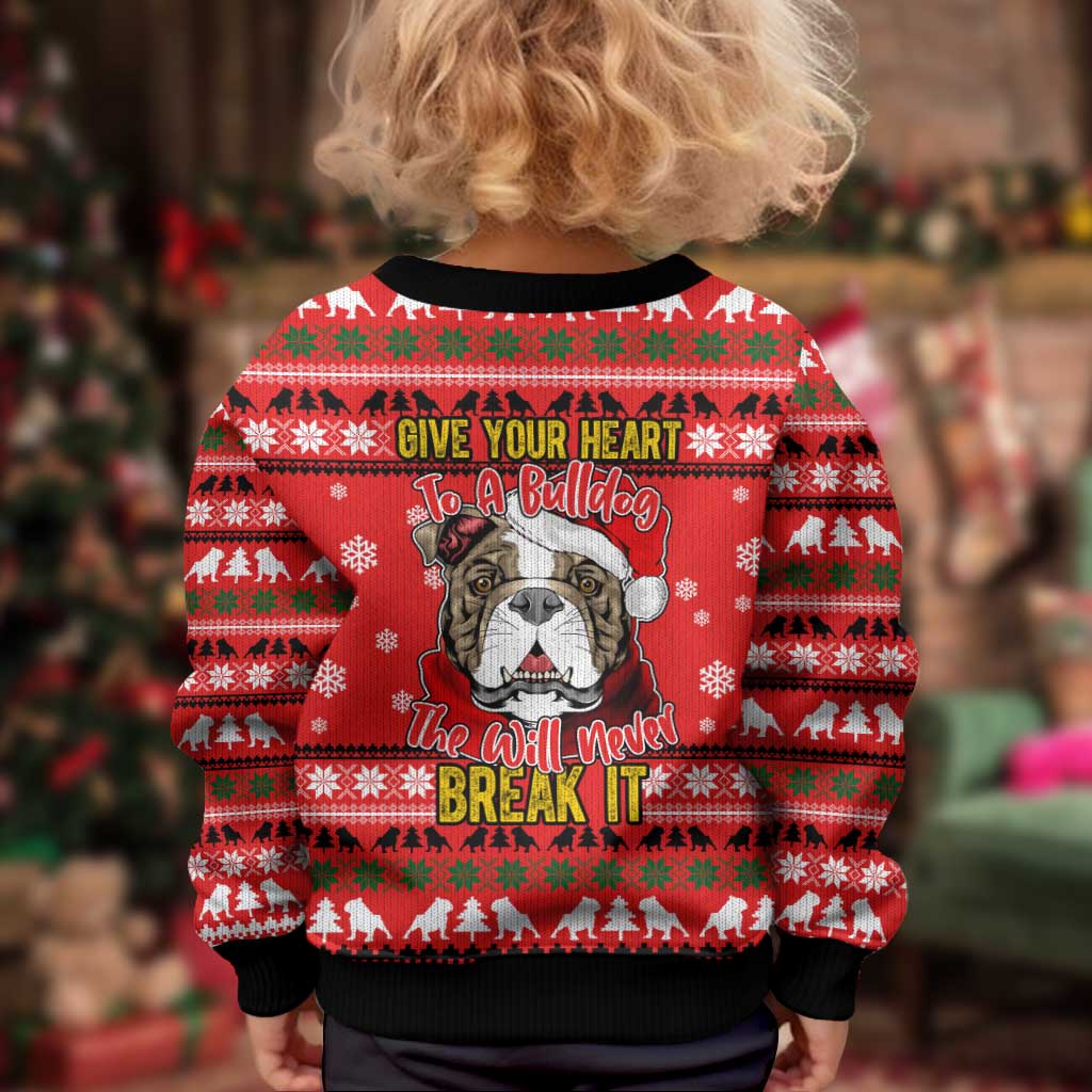 Give Your Heart Pitbull Dog Christmas Kid Ugly Christmas Sweater Xmas Holiday Patterns - Wonder Print Shop