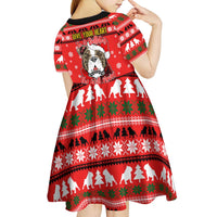 Give Your Heart Pitbull Dog Christmas Kid Short Sleeve Dress Xmas Holiday Patterns - Wonder Print Shop