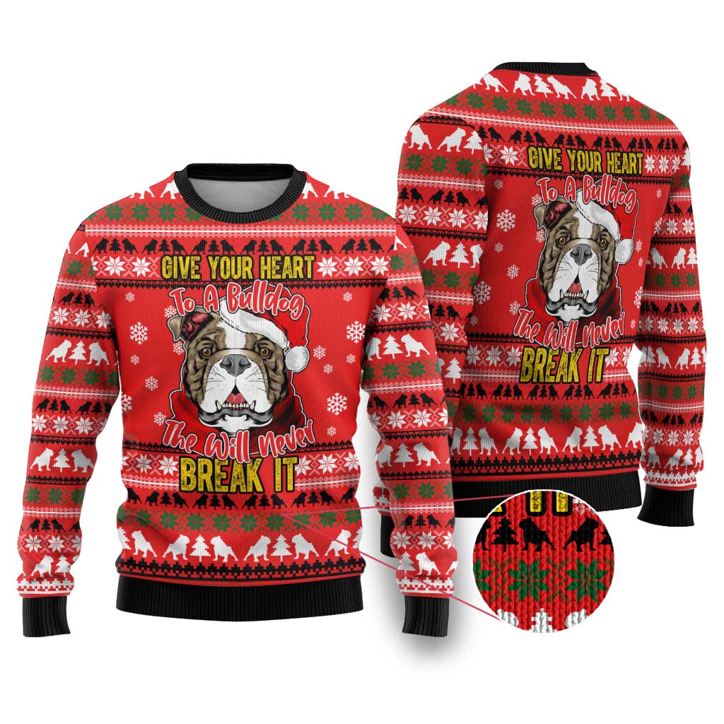 Give Your Heart Pitbull Dog Christmas Ugly Christmas Sweater Xmas Holiday Patterns - Wonder Print Shop