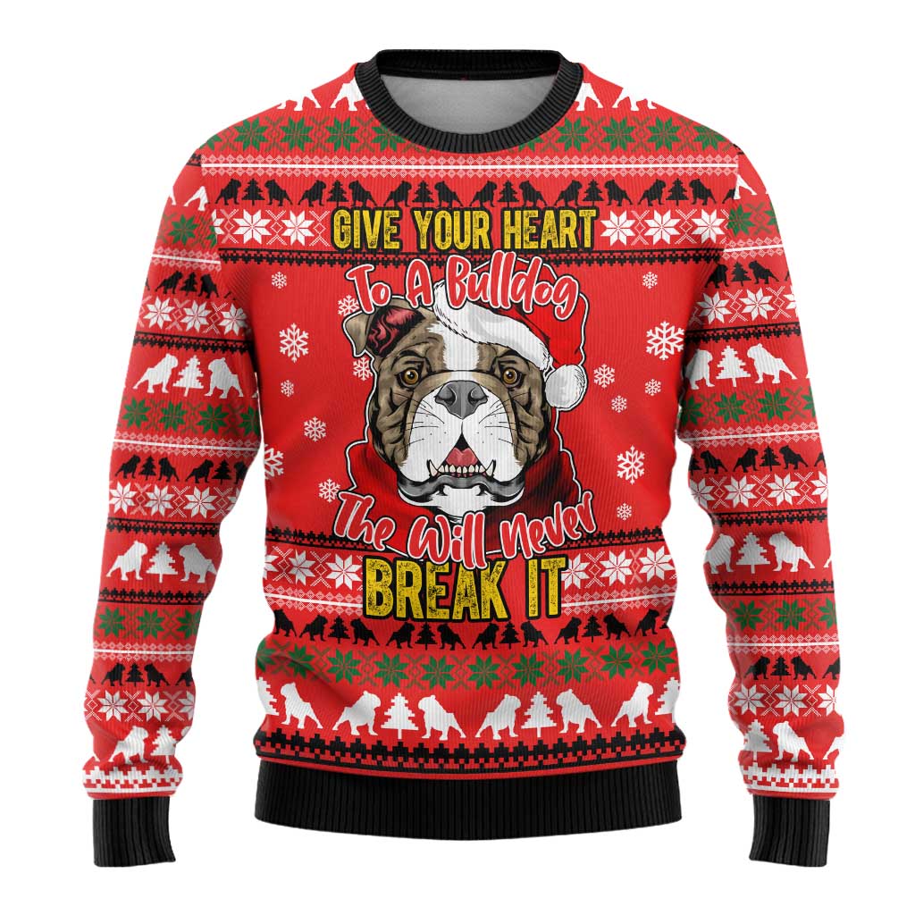 Give Your Heart Pitbull Dog Christmas Ugly Christmas Sweater Xmas Holiday Patterns - Wonder Print Shop